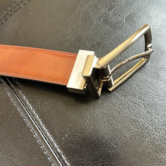 Reversible black/brown metal buckle belt - Picture 12 of 12